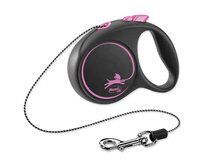 Vodítko FLEXI Black Design lanko růžové XS - 3 m