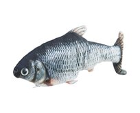 Ryba jako živá, mrskající se, s catnipem, látka, 30cm