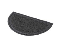 Půlkruhová PVC předložka šedá k WC 41 x 25 cm