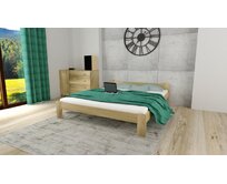 ComfortMatrace Postel z masivu borovice ISABELA+rošt ZDARMA Barva: přirozená barva, Rozměr: 180x200 cm přirozená barva, masiv borovice