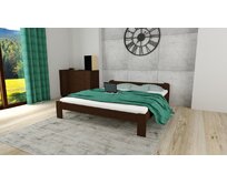 ComfortMatrace Postel z masivu borovice ISABELA+rošt ZDARMA Barva: ořech, Rozměr: 140x200 cm ořech, masiv borovice