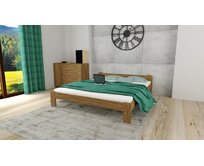 ComfortMatrace Postel z masivu borovice ISABELA+rošt ZDARMA Barva: dub, Rozměr: 90x200 cm dub, masiv borovice