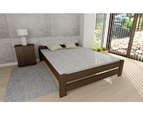 ComfortMatrace Postel z masivu borovice HELENA+rošt ZDARMA Barva: ořech, Rozměr: 140x200 cm ořech, masiv borovice
