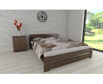 ComfortMatrace Postel z masivu borovice LILI+rošt ZDARMA Barva: ořech, Rozměr: 180x200 cm ořech, masiv borovice