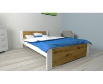 ComfortMatrace Postel z masivu borovice LUNA+rošt ZDARMA Barva: dub artisan/bílá, Rozměr: 90x200 cm dub artisan/bílá, masiv borovice + nábytkářská deska