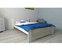 ComfortMatrace Postel z masivu borovice LUNA+rošt ZDARMA Barva: dub craft/bílá, Rozměr: 90x200 cm dub craft/bílá, masiv borovice + nábytkářská deska