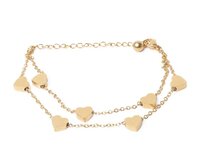 Bangles.cz Náramek chirurgická ocel Tiny Hearts gold zlatá, chirurgická ocel