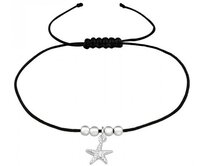 Bangles.cz Náramek Hvězdice & nylonová šňůrka šperkovní stříbro 925, nylonové lanko