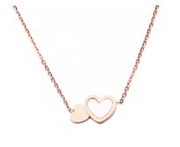 Bangles.cz Řetízek Shell Heart rose gold růžové zlato, chirurgická ocel