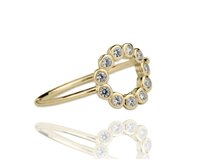 Bangles.cz Prsten Kruh & Zirkony gold stříbro 925 Velikost: 7 - 1,7 cm (EU 55-56) 2991/7 zlatá, 7 - 1,7 cm (EU 55-56), stříbro
