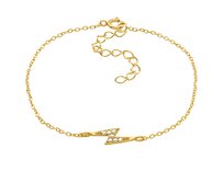 Bangles.cz Náramek Zlatý Blesk se zirkony stříbro 925 2769 zlatá, stříbro