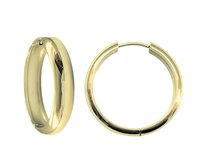 Bangles.cz Náušnice široké Kruhy_gold 2772 zlatá, chirurgická ocel