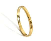 Bangles.cz Náramek chirurgická ocel Bangle M gold 594 zlatá, 14 - 17 cm, chirurgická ocel