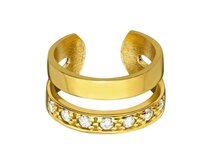 Bangles.cz Záušnice Golden zirkony stříbro 925 2152 zlatá, stříbro