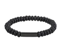 Náramek Lávový kámen 8mm korálkový 2757 černá, 180 cm, lávové kameny