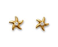 Náušnice Hvězdice Gold 3082 zlatá, nerezová ocel