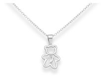 Náhrdelník Medvídek se zirkonem stříbro 925 2886 stříbrná, stříbro