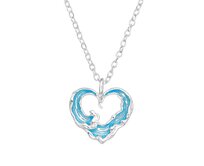 Řetízek Srdce z mořských vln stříbro 925 1973 modrá, stříbro
