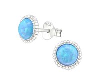 Náušnice Azurový Opál stříbro 925 1053 tyrkysová, stříbro