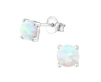 Náušnice Bílý Opál stříbro 925 1053 bílá, stříbro