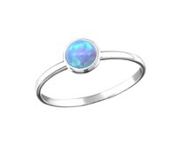 Prsten Azurový opál stříbro 925 Velikost: 8 - 1,8 cm (EU 57 - 58) 2029/8 azurová, 8 - 1,8 cm (EU 57 - 58), stříbro