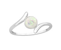 Prsten Bílý opál stříbro 925 Velikost: 6 - 1,6 cm (EU 51 - 53) 2029/6 bílá, 6 - 1,6 cm (EU 51 - 53), stříbro