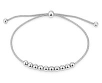 Náramek Slider 876 stříbrna, 17 - 20 cm, chirurgická ocel