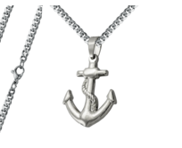 Pánský náhrdelník Kotva Typ řetízku: Řetízek chirurgická ocel 55 cm x 0,35 cm plochý 2646/RET4 stříbrná, 55 cm, chirurgická ocel