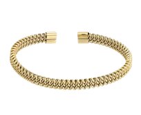 Náramek Weave chirurgická ocel 547 zlatá, 15 - 18 cm, chirurgická ocel