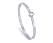 Náramek chirurgická ocel stříbrná & zirkon 201 stříbrná, 14 - 17 cm, chirurgická ocel