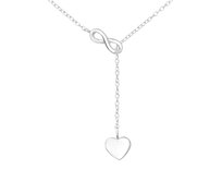 Řetízek Nekonečno&srdce stříbro 925 stříbrná, stříbro