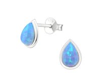 Náušnice Kapky Azurový Opál stříbro 925 1053 azurová, opál