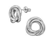 Náušnice Knots 3082 stříbrná, chirurgická ocel