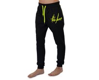 Dámské tepláky Barrsa Denc 2 Black/Lime Green Černá, M, Dlouhé, Bavlna