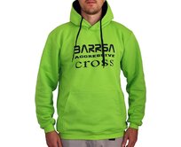 Pánská mikina s kapucí Barrsa Cross Lime/Black Zelená, S, Bavlna