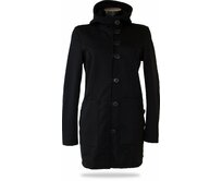 Dámský kabát propínací s kapucí Barrsa Princess Coat Black Černá, S, Bavlna