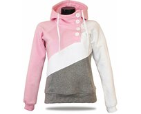 Dámská luxusní mikina Barrsa Tricolor Pink/Grey Růžová, S, Bavlna