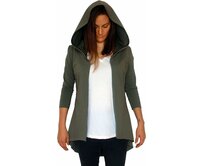 Dámský kabátek s velkou kapucí Barrsa Khaki Khaki, XL, Bavlna