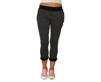 Dámské tepláky Barrsa Light Style black / dots Černobílá, M, Capri, Bavlna