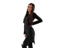 Dámské mikinošaty Barrsa Simple Dress Black Černá, XS, Bavlna