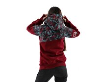 Dámská softshell bundomikina s kapucí na zip Barrsa Double Soft Script Tropic/Bordo Vínová, XXL, Softshell