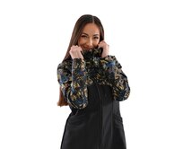Dámský kabát Kombi Barrsa Double Soft Script / Black / tropic Černá, M, Bavlna