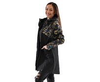 Dámský kabát  Kombi Barrsa Double Soft Script / Black / tropic Černá, XXL, Bavlna