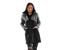 Dámský kabát Kombi Barrsa Double Soft Script / Black / grey M, Bavlna
