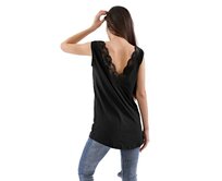 Dámské tílko Barrsa Summer Lace Tank black Černá, S, Bavlna