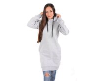 Dámská mikina s kapucí přes hlavu Barrsa Longita LGH Šedá, XL, Bavlna