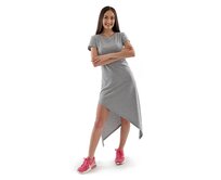 Dámské šaty Barrsa Cool Dress Slant Grey Šedá, M, Bavlna