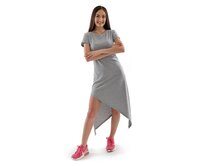 Dámské šaty Barrsa Cool Dress Slant Grey Šedá, XL, Bavlna