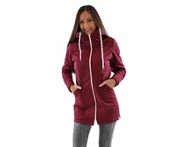 Dámský Kabát s kapucí Barrsa Beran Bordo Vínová, XL, Softshell