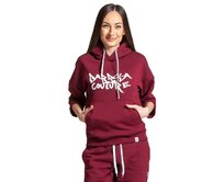 Dámská mikina s kapucí přes hlavu Barrsa Original short bordo Vínová, M, Bavlna